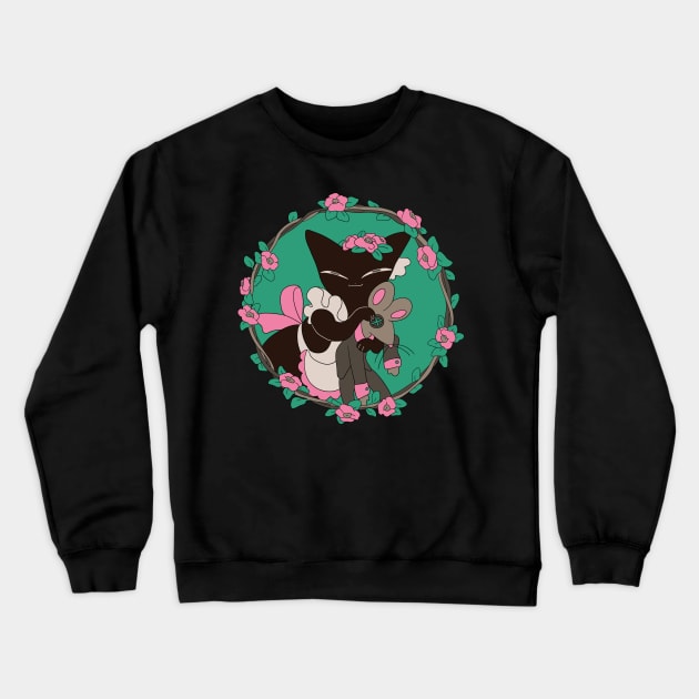 Cat Maid Crewneck Sweatshirt by Tasoya Maro